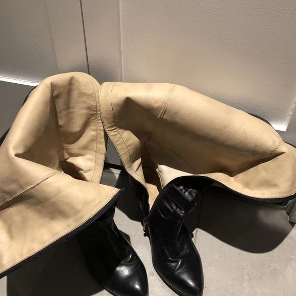 7.5 Size Heel Genuine Leather Women's Pointed Toe Side Zip Stiletto High Heel Kn - Picture 2 of 10